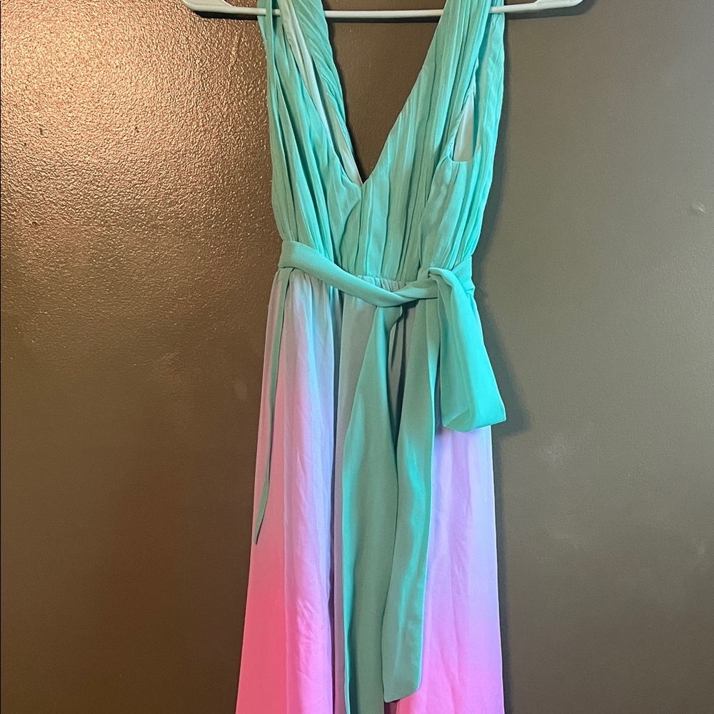 Victoria's Secret Turquoise and Pink Ombre Dress - Picture 2 of 7